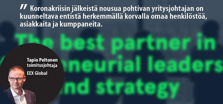 EEX Oy Tapio Peltonen on EEX:n perustaja ja toimitusjohtaja.