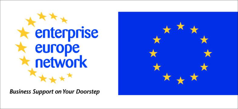 Enterprise Europe Network -logo ja EU-lippu.